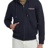 Felpa con cappuccio e zip American Tradition blu
