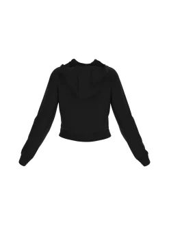 Felpa con cappuccio logo peony nero