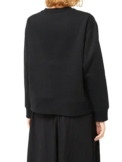 Felpa con patch di fiori nero