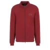 Felpa con zip modal box logo sul petto bordeaux