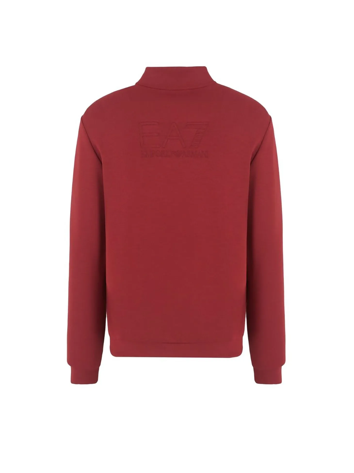 Felpa con zip modal box logo sul petto bordeaux