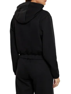 Felpa crop con cappuccio Eden nero