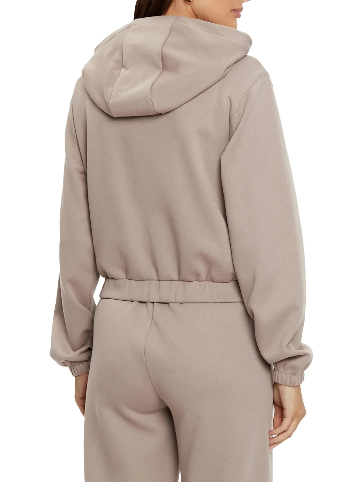 Felpa crop con cappuccio Eden grigio