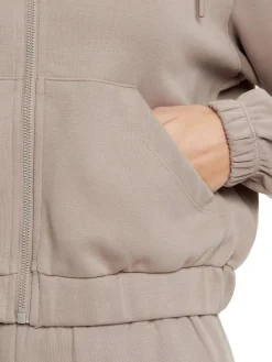Felpa crop con cappuccio Eden grigio