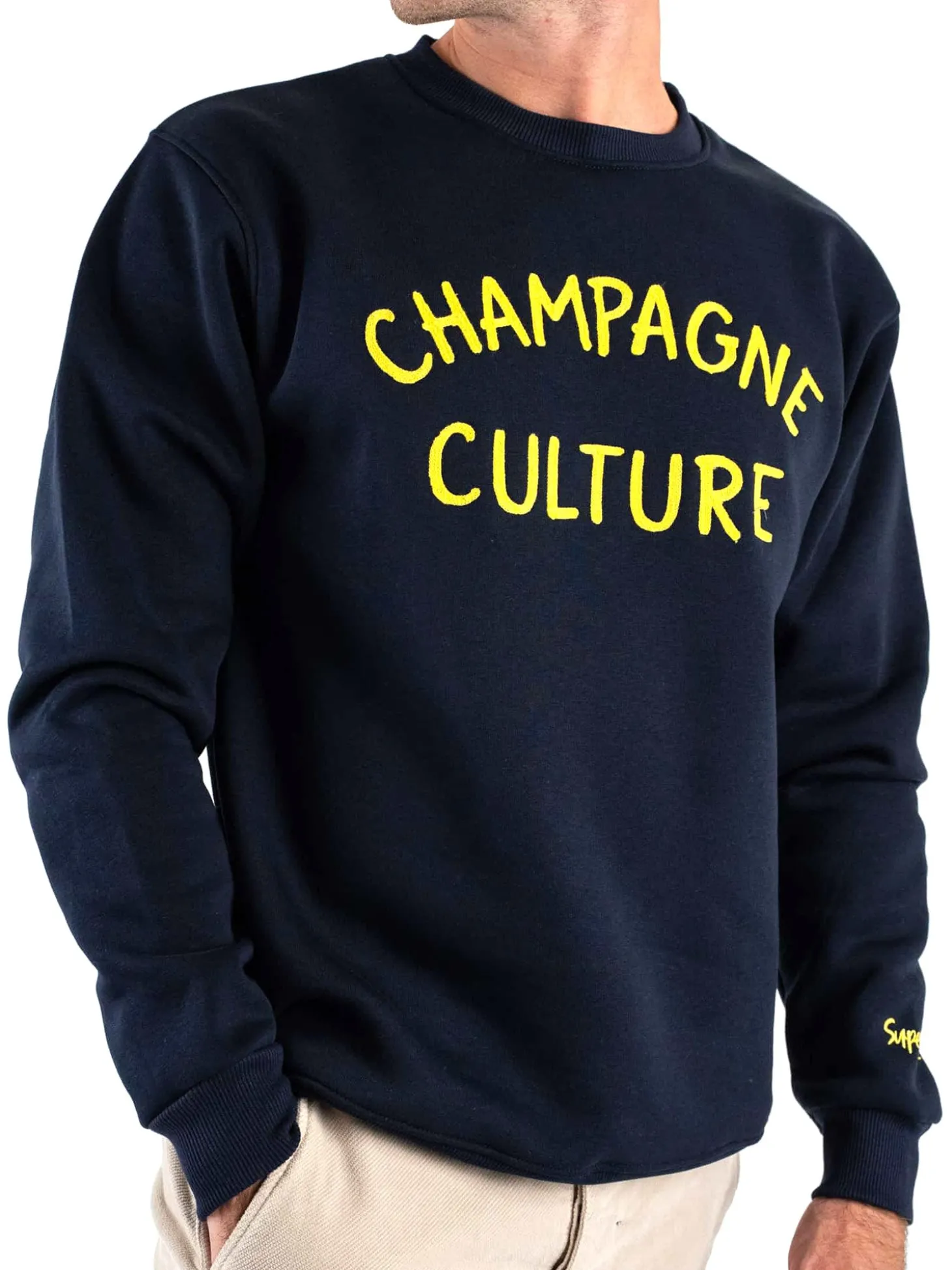 Felpa girocollo Champagne Culture blu
