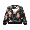 Felpa girocollo Icon stampa Icon floral nero