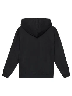 Felpa logo strass con cappuccio nero