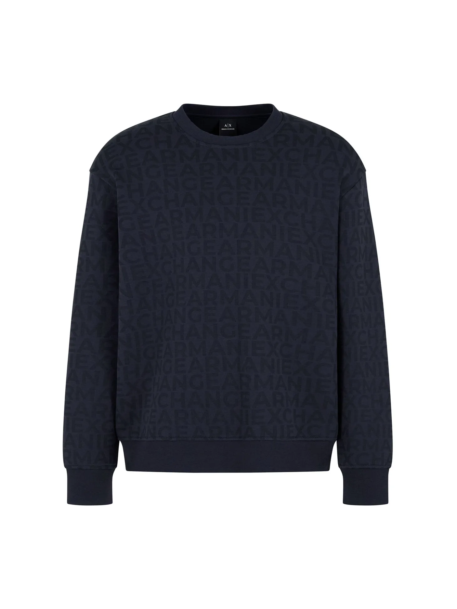 Felpa manica lunga lettering blu