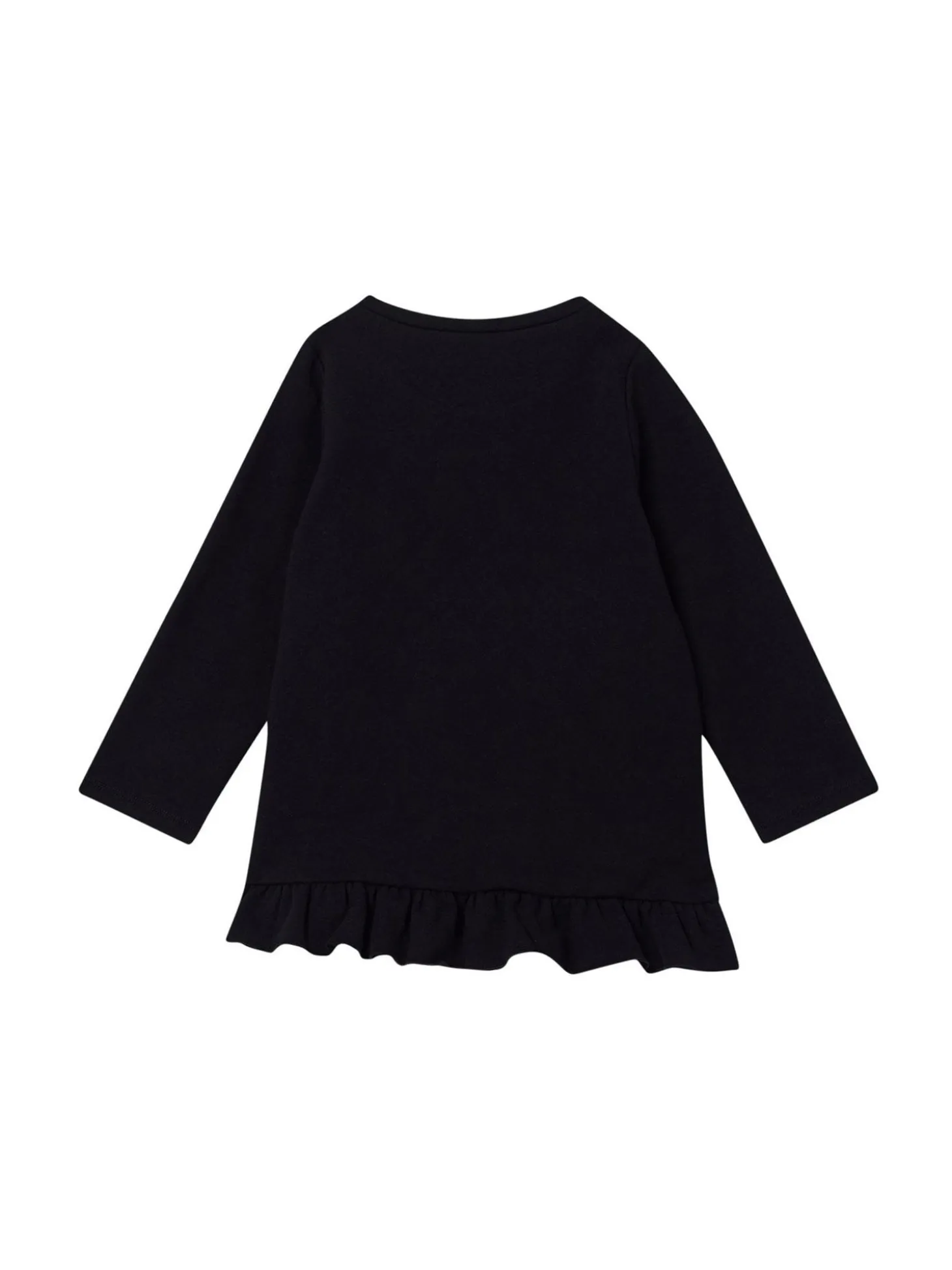 Felpa maxi con stampa fiocco strass nero