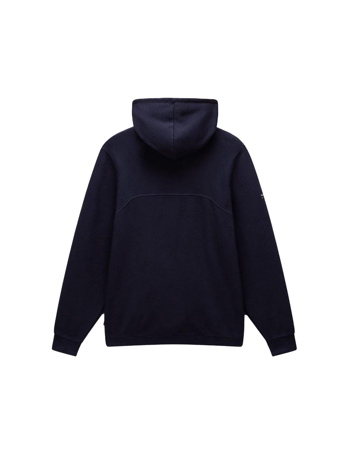 Felpa mezza zip con cappuccio b-badge blu
