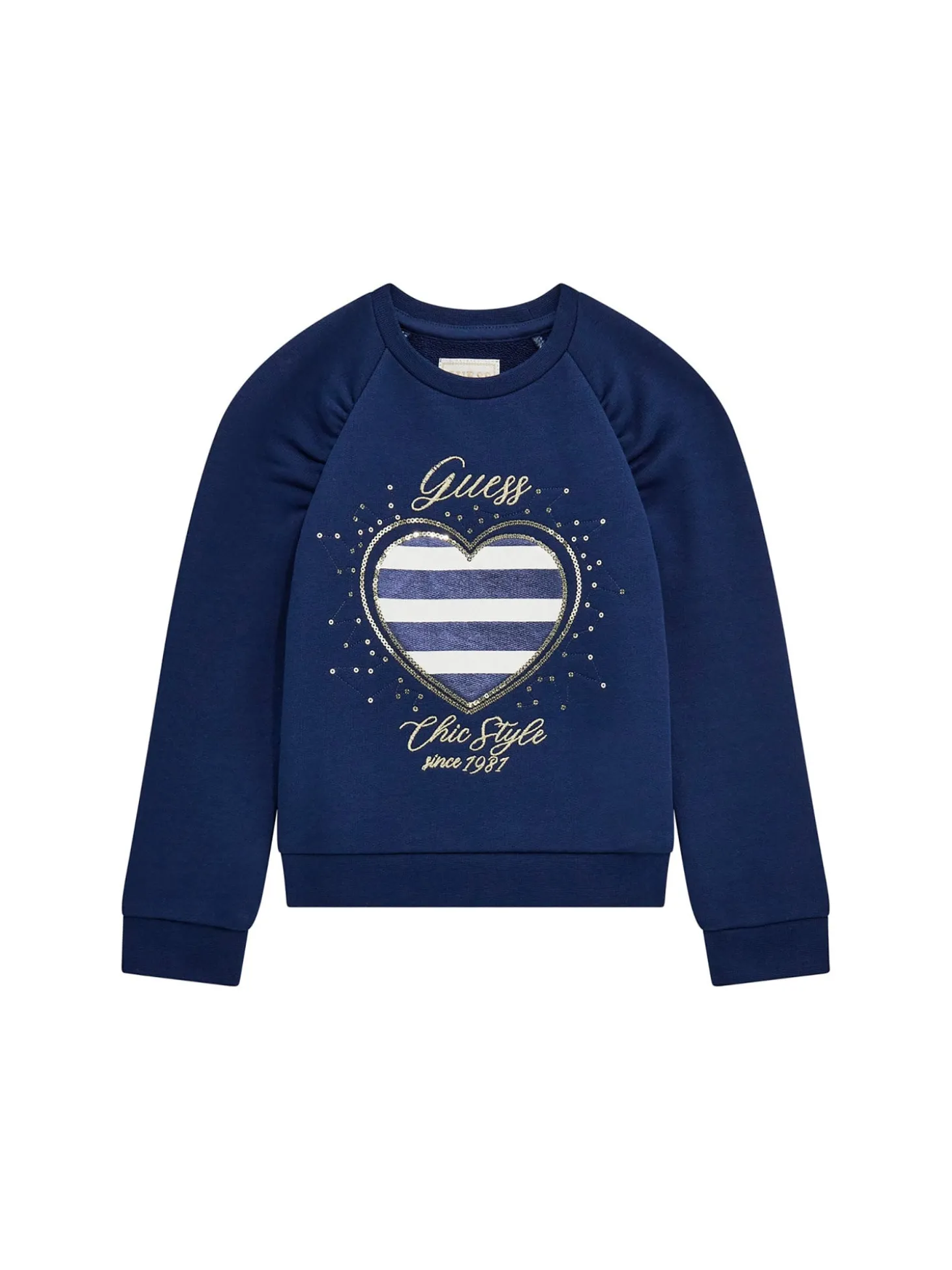 Felpa neonata ricamo chic style blu