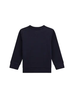 Felpa neonato con ricamo teddy blu