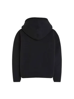 Felpa teen interno in pile con zip nero