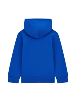 Felpa zip e cappuccio con stampa active bluette