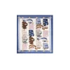 Foulard con stampa grafica blu