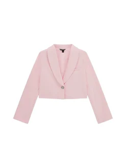 Giacca a un bottone punto milano rosa