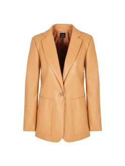Giacca blazer un bottone terracotta
