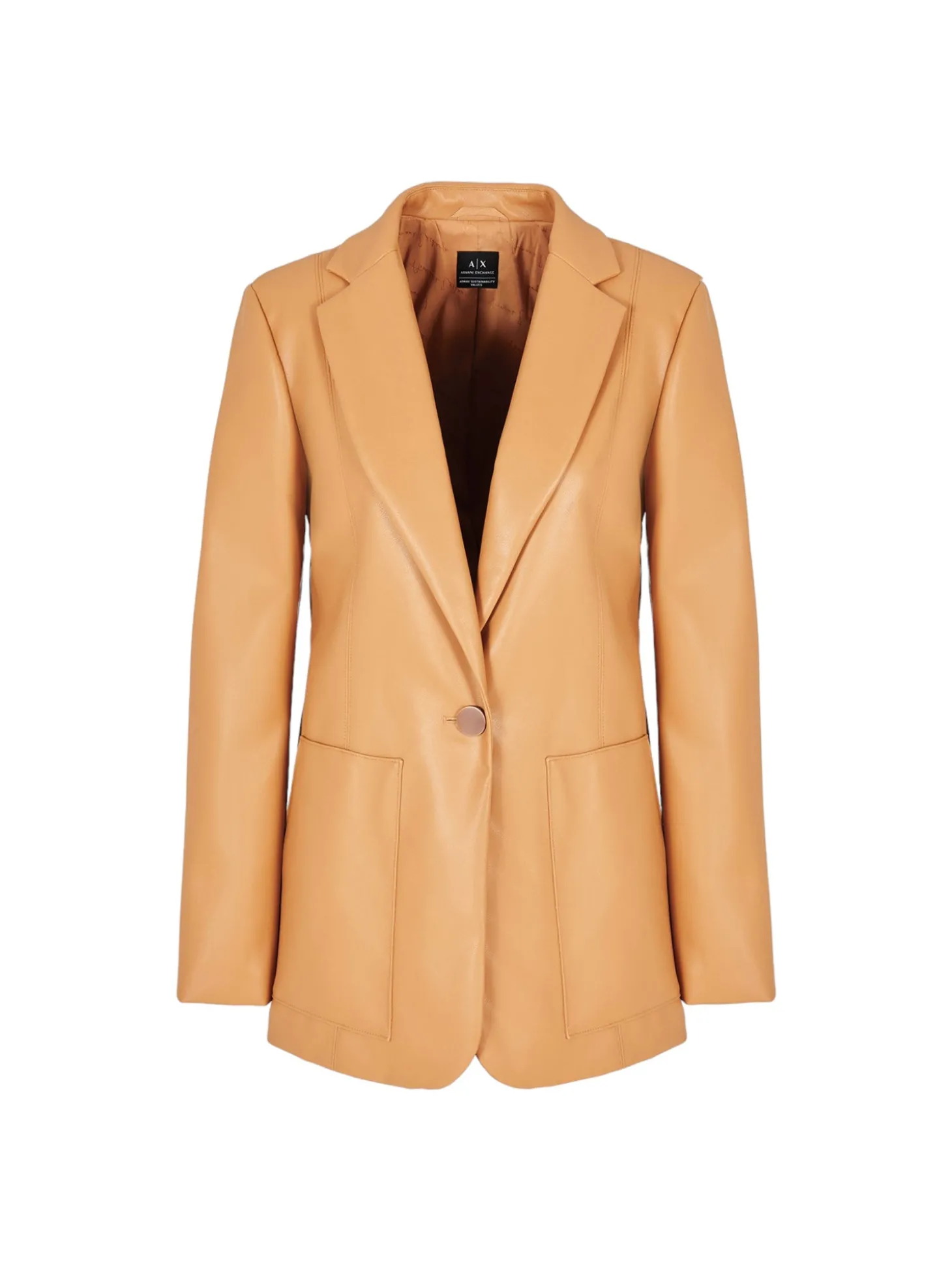 Giacca blazer un bottone terracotta