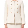 Giacca chanel in tweed crema