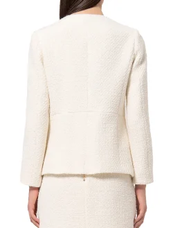 Giacca chanel in tweed crema