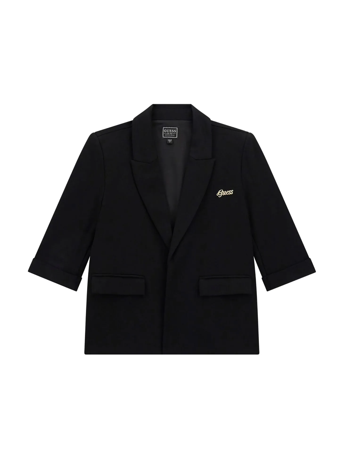 Giacca oversize punto milano bambina nero