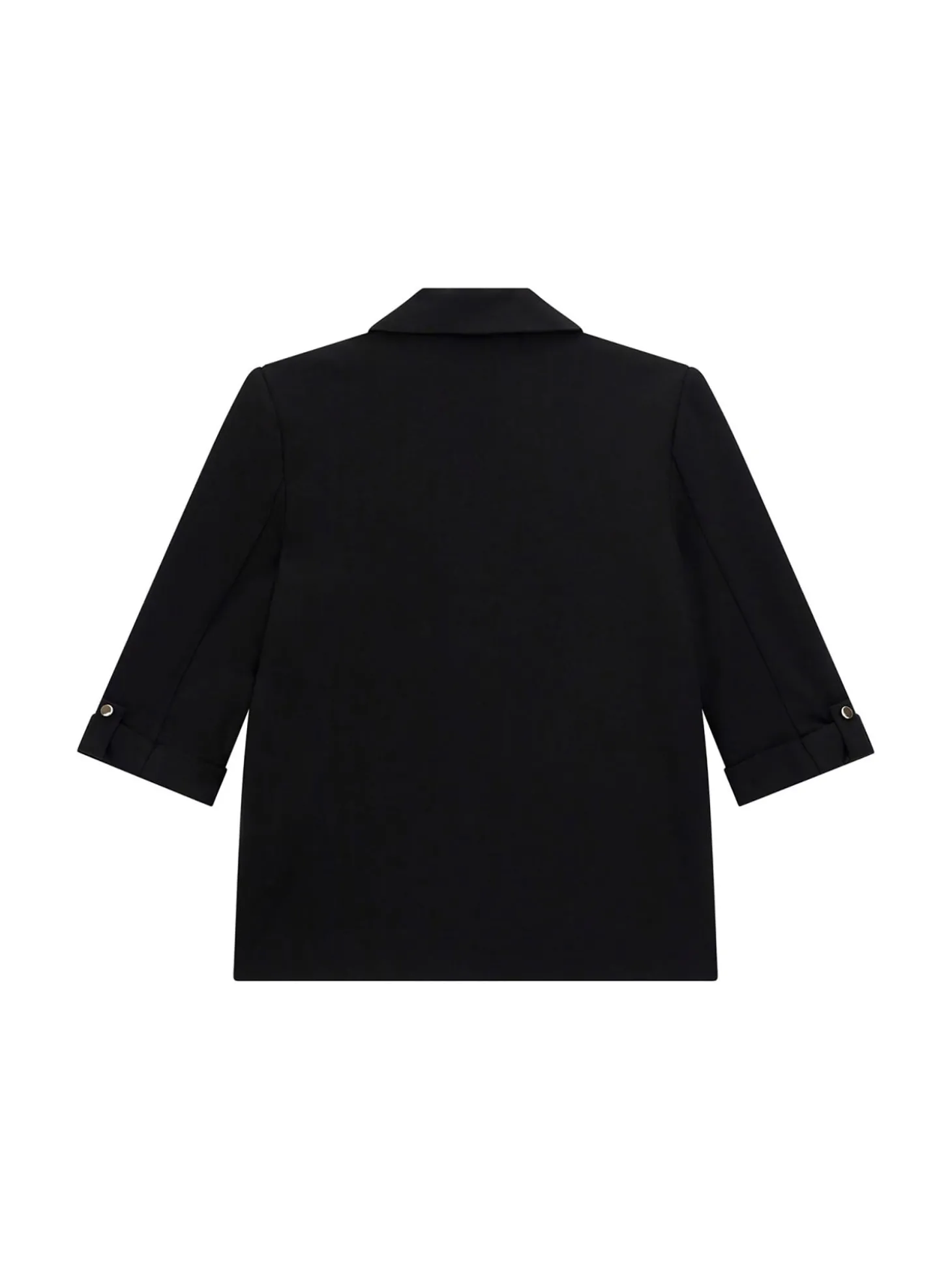 Giacca oversize punto milano bambina nero
