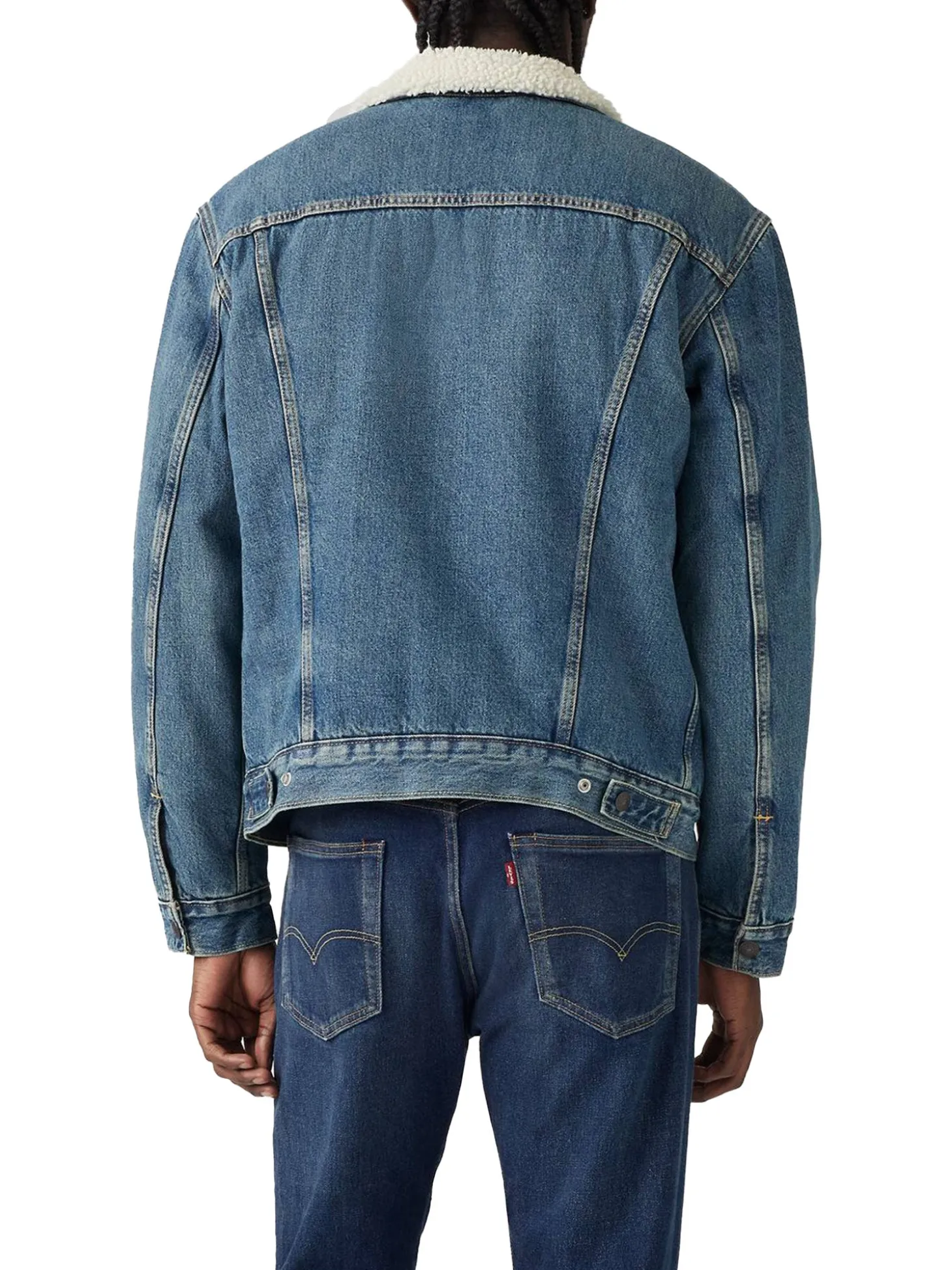 Giacca Sherpa type 3 jeans denim medio