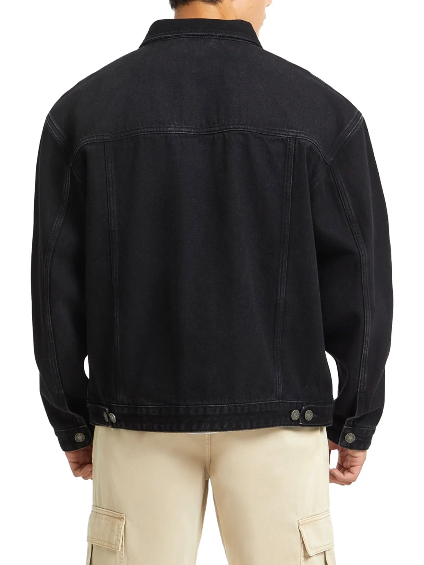 Giacca trucker jeans oversize nero
