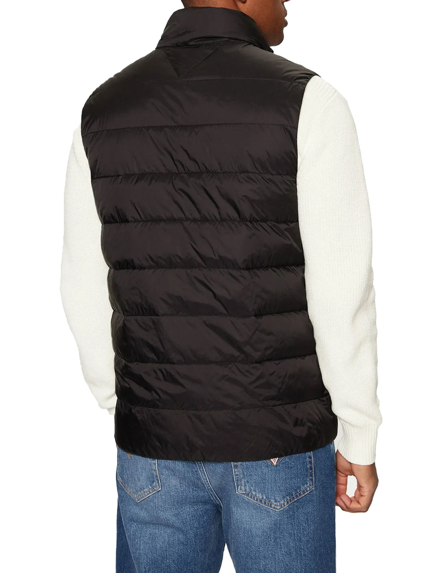 Gilet leggero in piuma con zip tjm nero