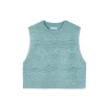 Gilet ricami tricot smeraldo