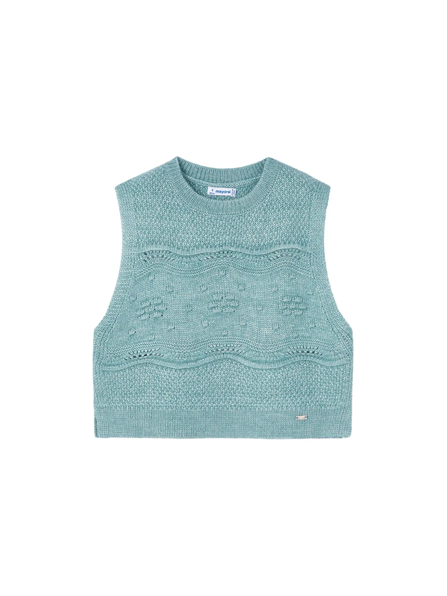 Gilet ricami tricot smeraldo