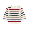 Girocollo a righe in cotone multicolor