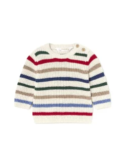 Girocollo a righe in cotone multicolor