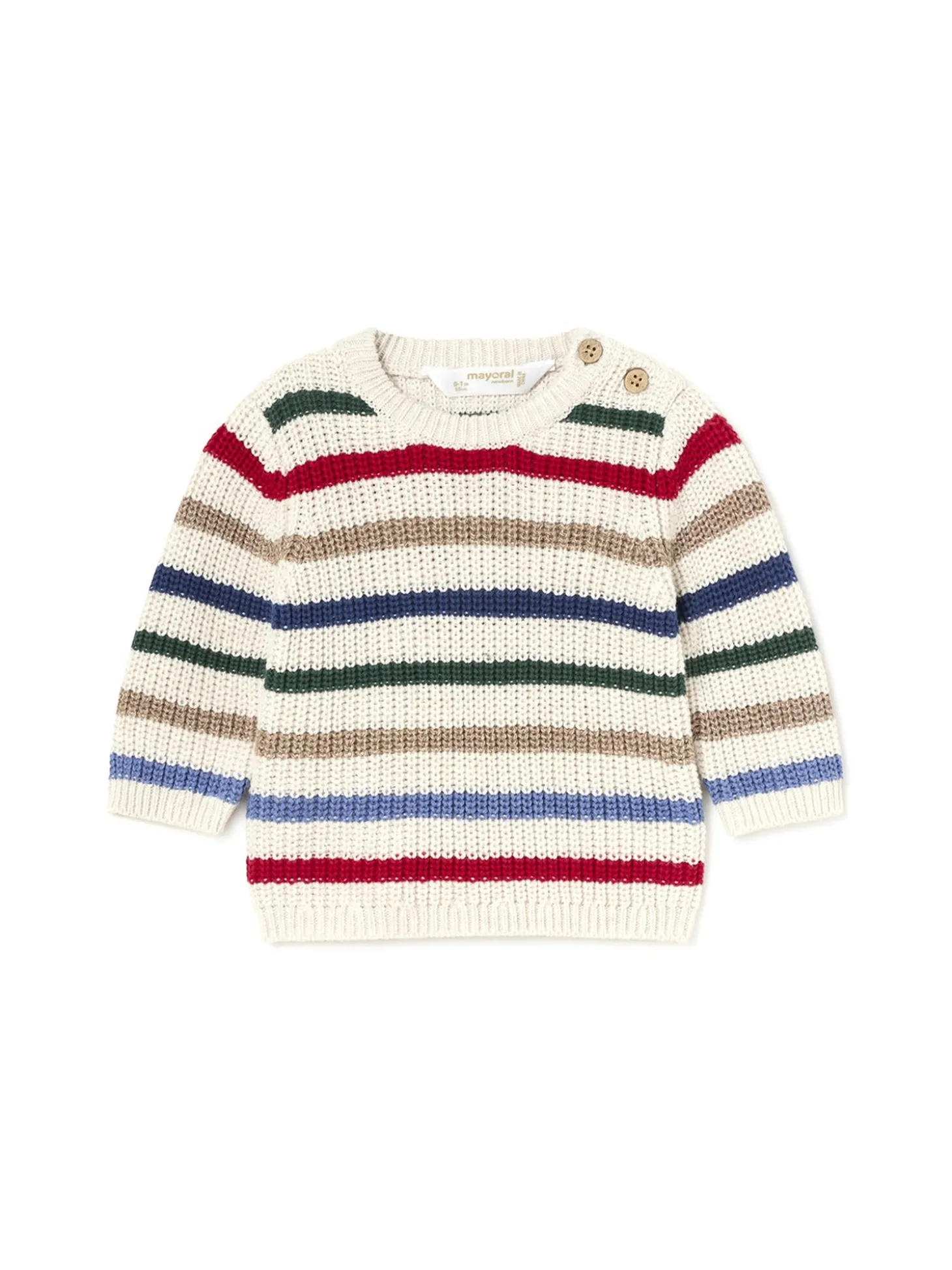 Girocollo a righe in cotone multicolor