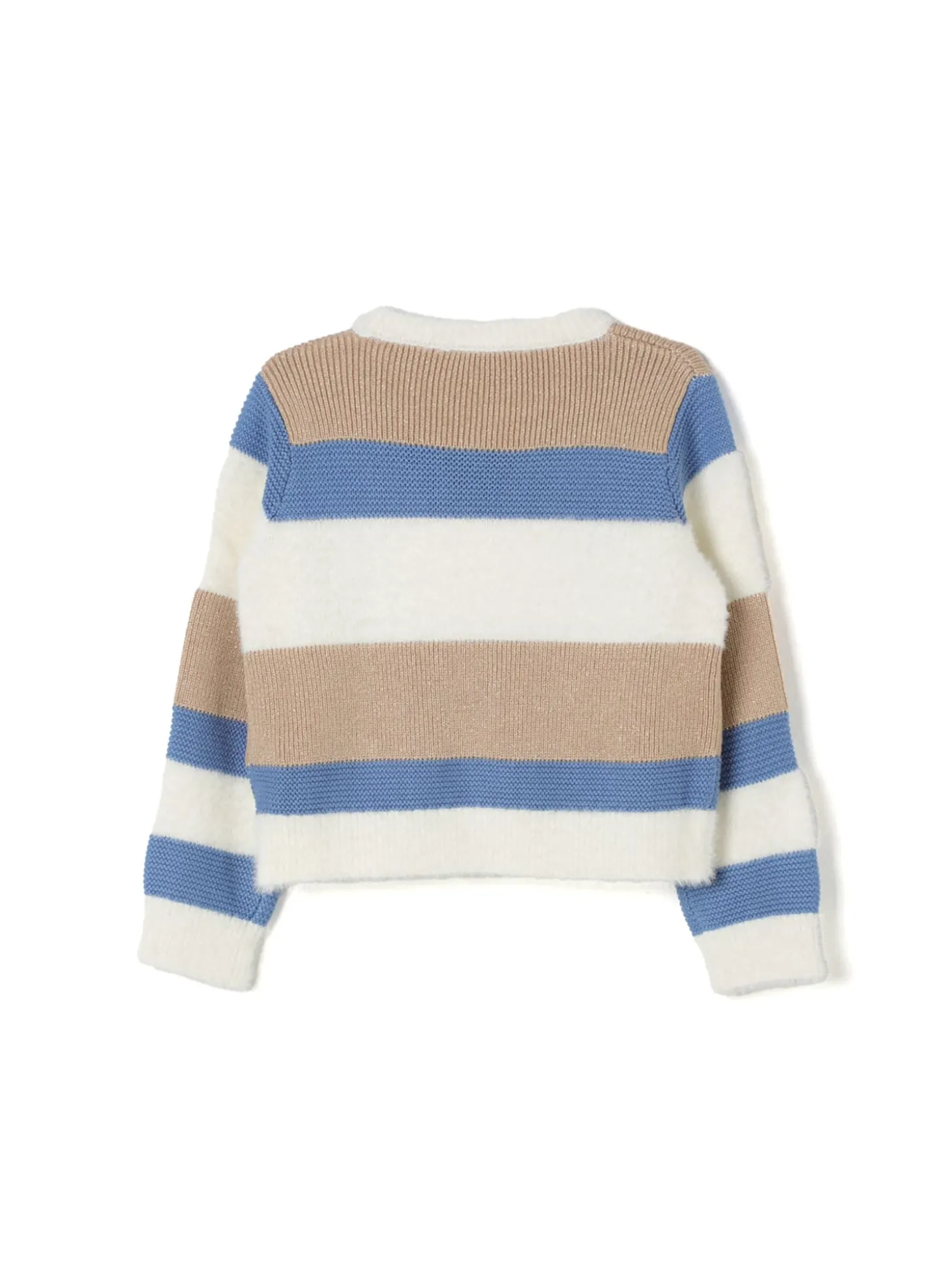 Girocollo a righe maglia peluches multicolor