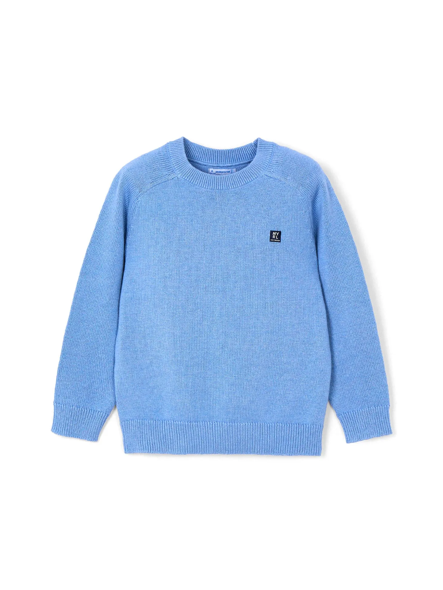 Girocollo basic celeste