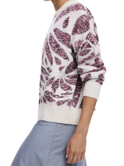 Girocollo con stampa a folgie multicolor