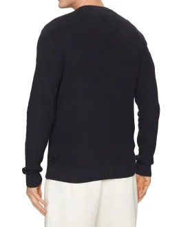 Girocollo Finley con logo sul fondo blu