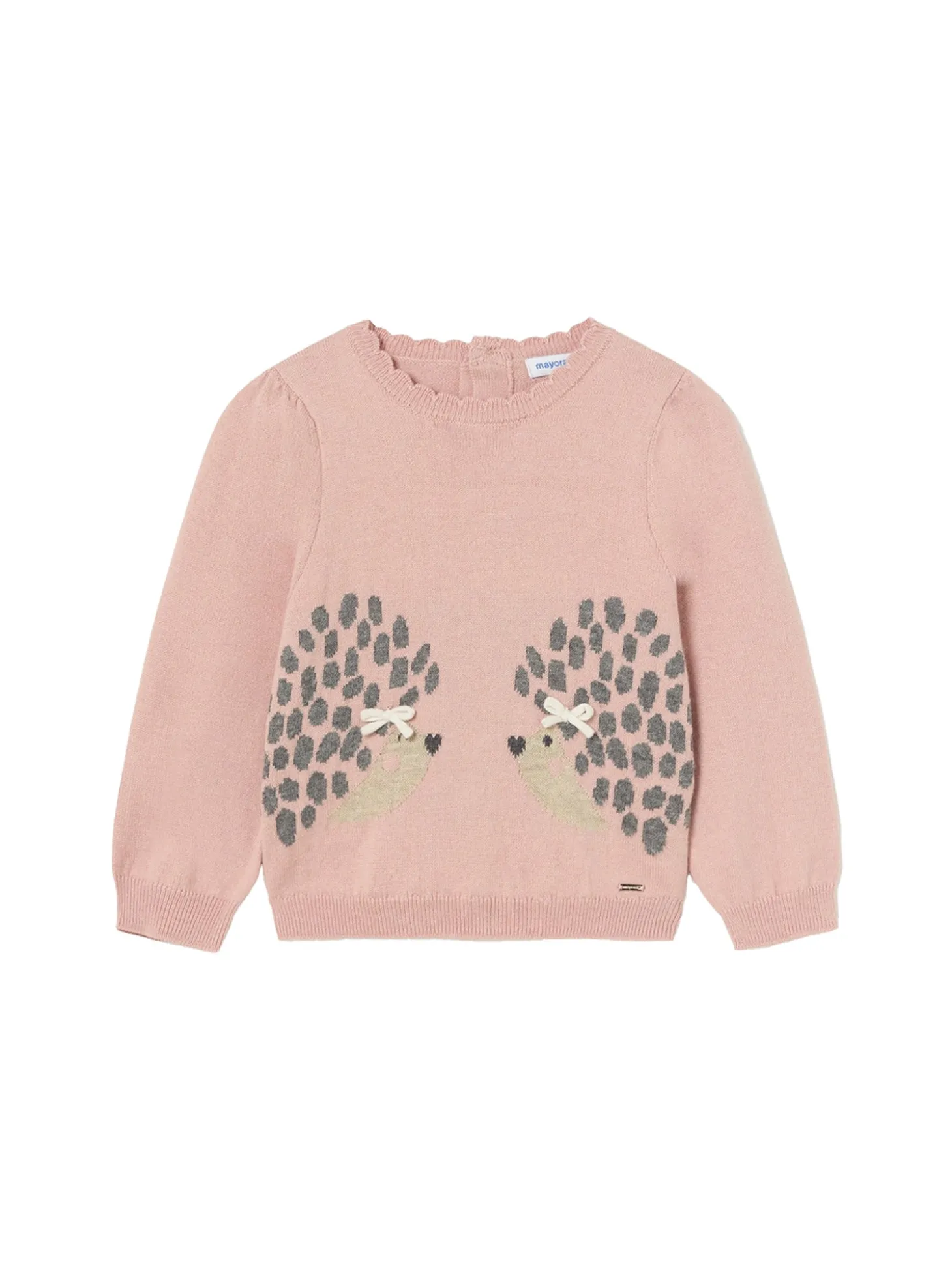 Girocollo jacquard rosa