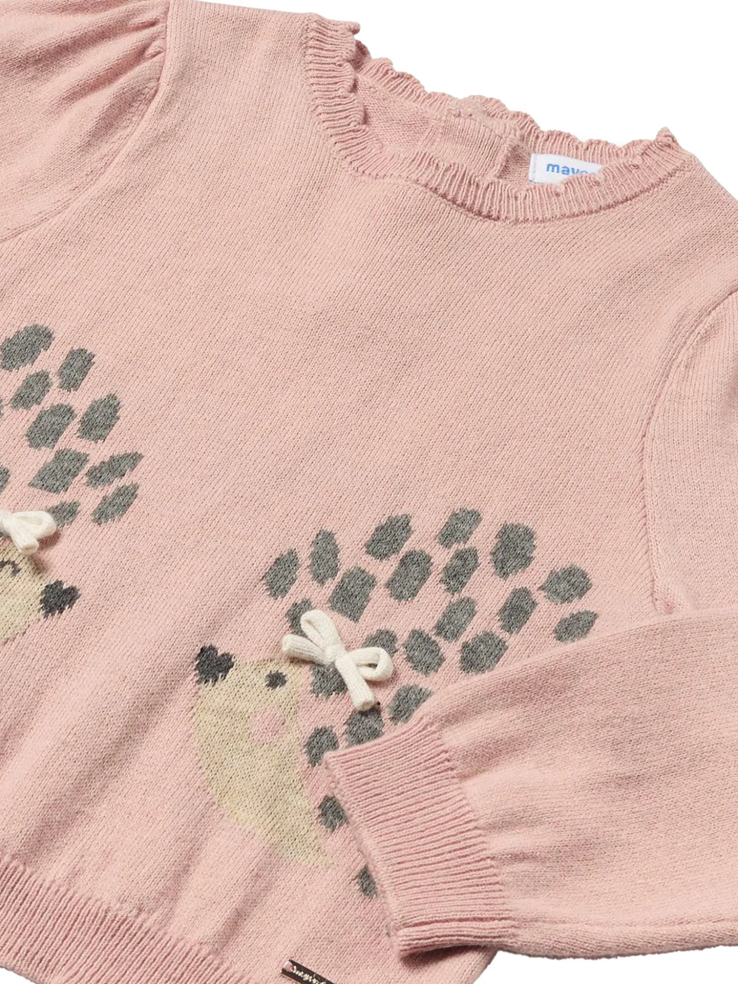 Girocollo jacquard rosa