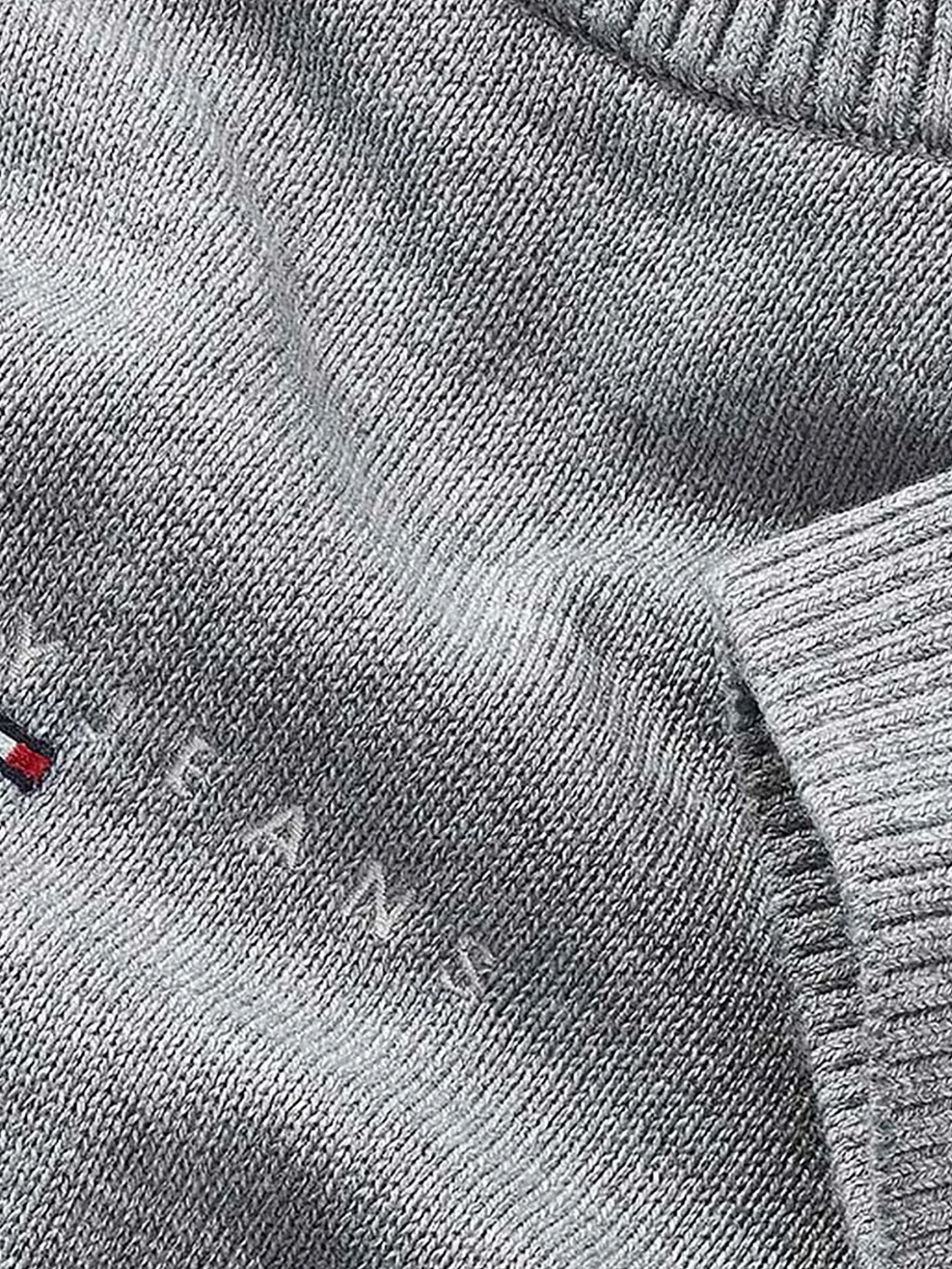 Girocollo linear con logo sul petto grigio