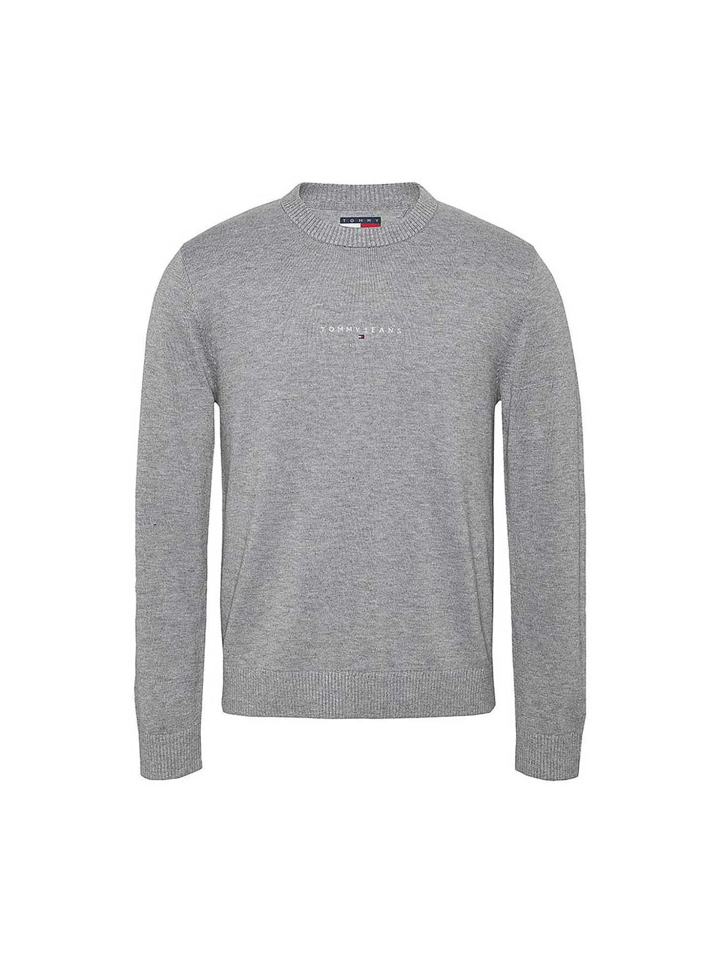 Girocollo linear con logo sul petto grigio