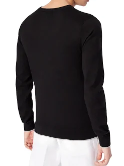 Girocollo manica lunga basic merinos nero