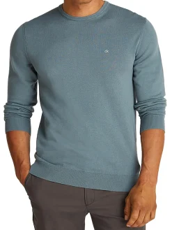 Girocollo manica lunga cotone silk blend verde acqua