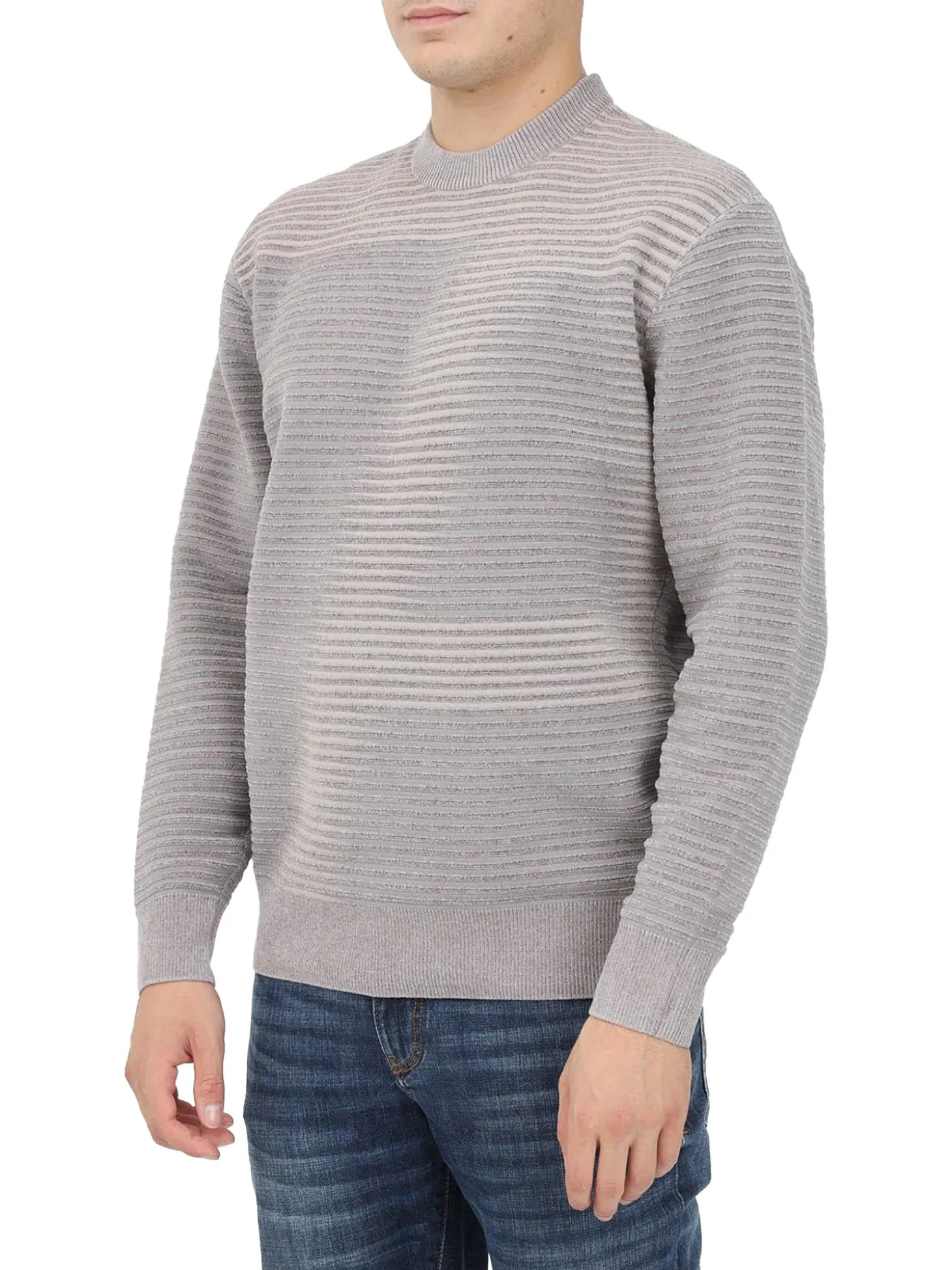 Girocollo manica lunga degrade' beige
