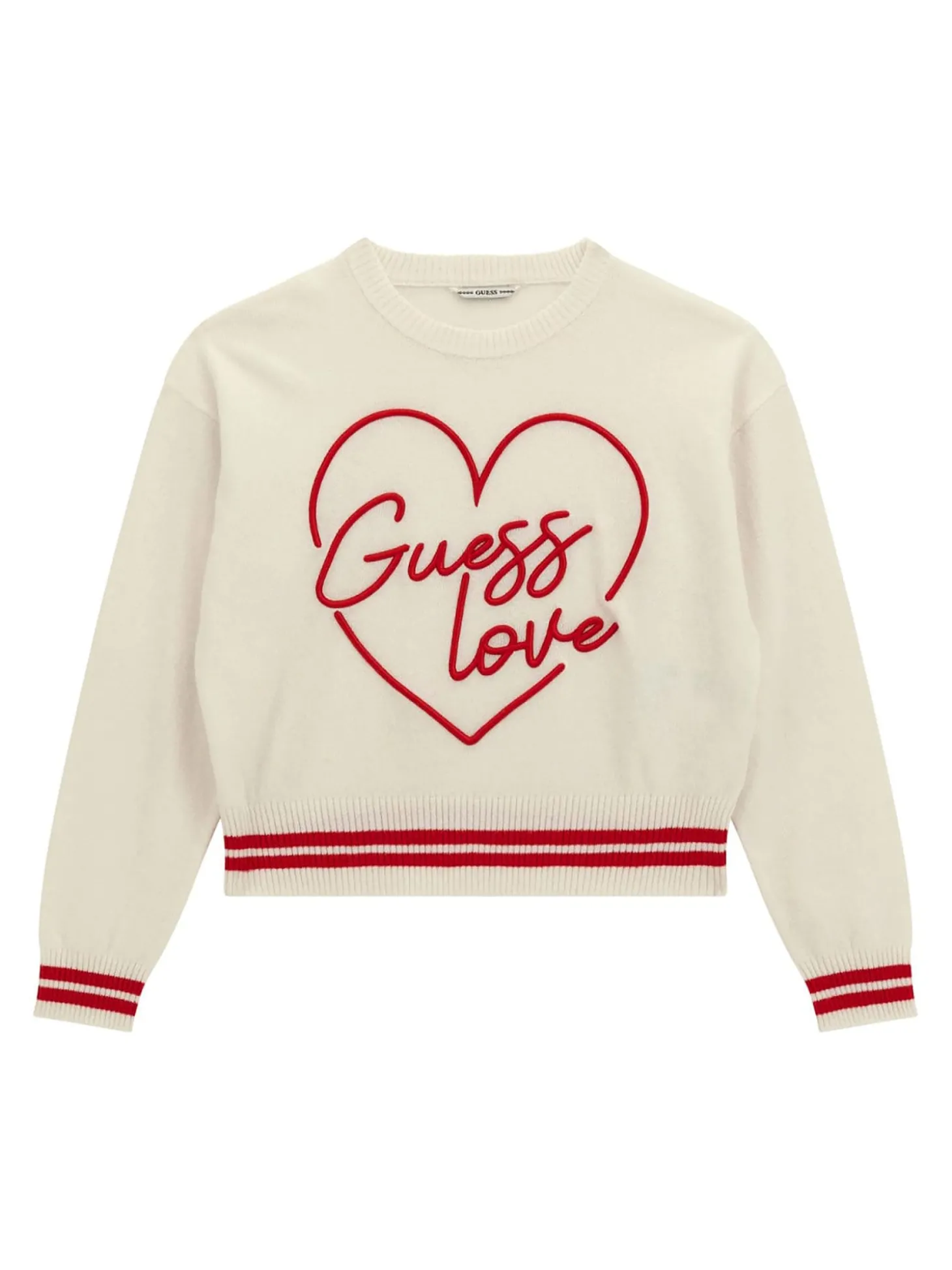 Girocollo manica lunga love bianco