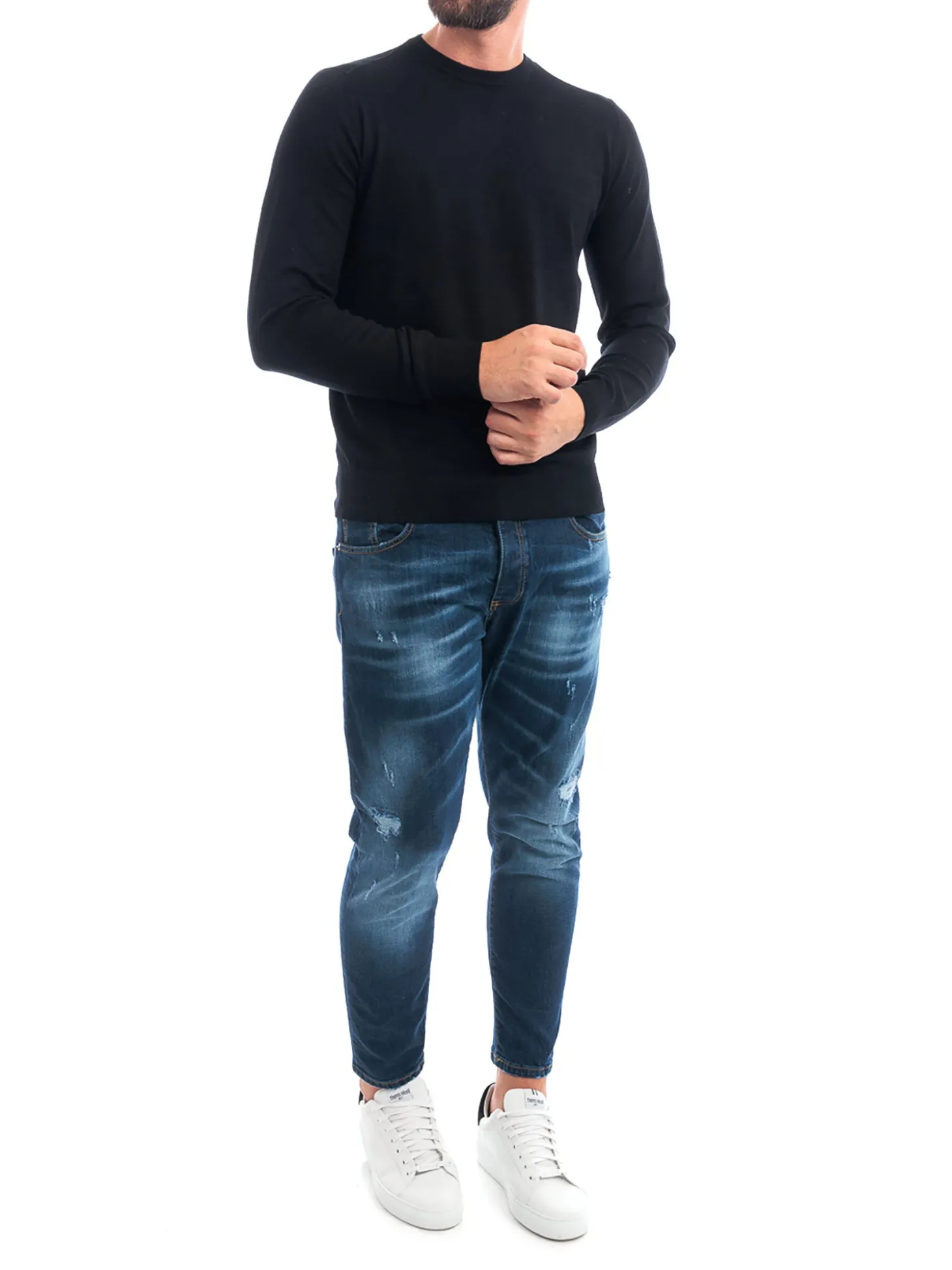 Girocollo manica lunga Magni nero