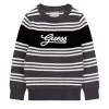 Girocollo manica lunga stripe grigio/bianco