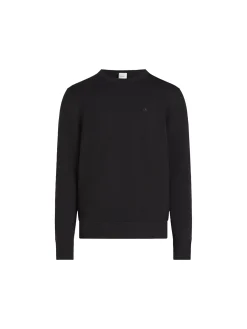 Girocollo manica lunga waffle texture nero