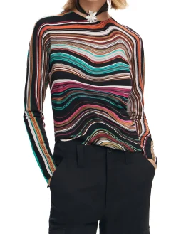 Girocollo maniche lunghe multicolor